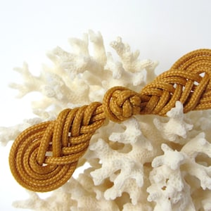 Frog Closure Hand Tied Golden Brown Cord Chinese Knotting Button Knot Sewing Notion Craft Supply Sweater Clasp Coat Button Purse Latch Tan