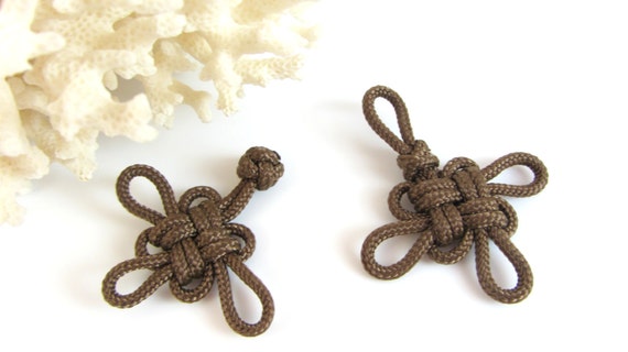 Frog Closure Brown Coat Button Historical Clothing Cape Clasp