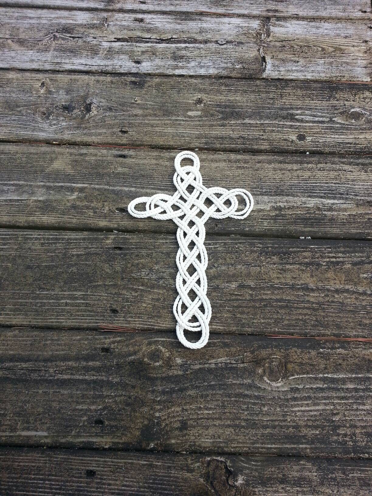 Rope Cross Wall Decor Celtic Knot Cross Wall Hanging Cotton Rope ...