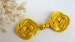 Four Loop Gordian Knot Frog Closure Wizard House Robe Cape Clasp Cloak Clasp Coat Button Gold Chinese Knotting Cord Cosplay Costume Fastener 