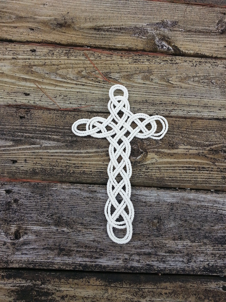 Rope Cross Wall Decor Celtic Knot Cross Wall Hanging Cotton Rope ...
