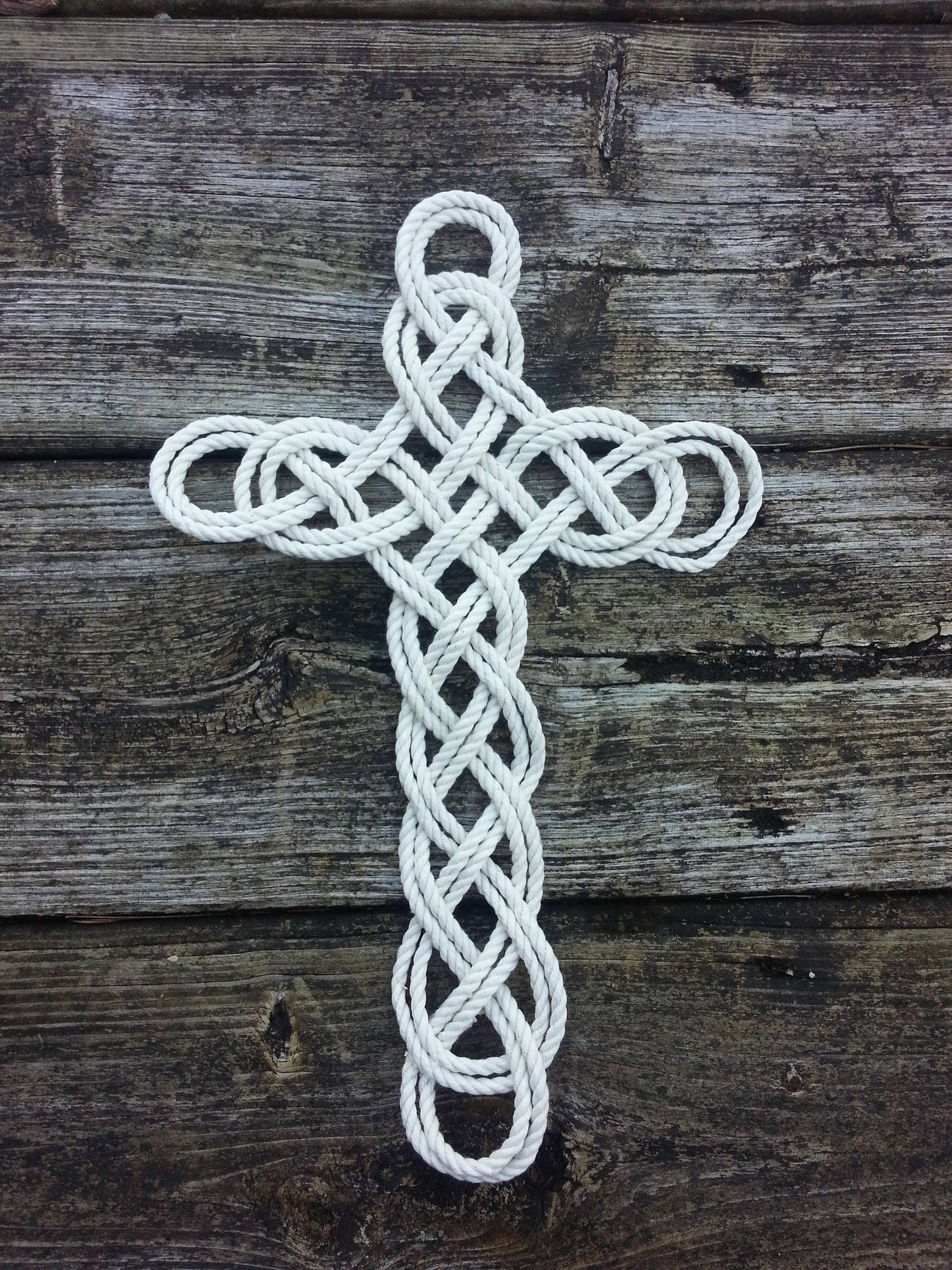 Rope Cross Wall Decor Celtic Knot Cross Wall Hanging Cotton Etsy