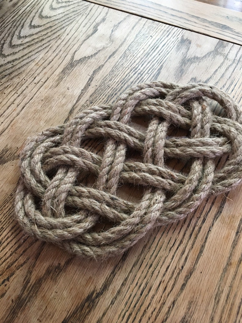 Nautical Hot Pad Trivet Jute Rope Kitchen Decor Deck Patio Etsy