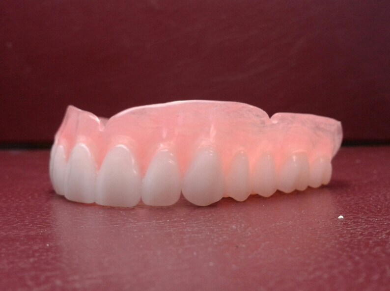 Ultra thin full upper denture horseshoe palate Etsy