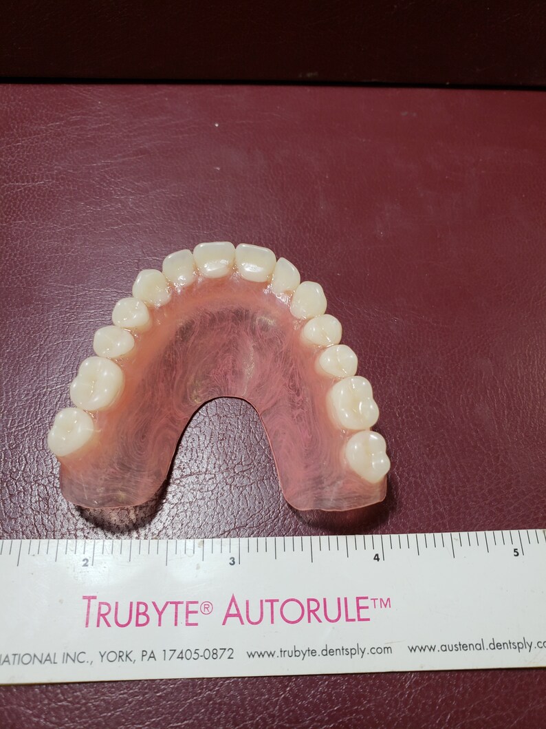 Ultra thin full upper horseshoe denture semi rigid as display Etsy