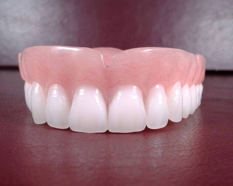 Denture upper false teeth BLEACH shade medium Etsy