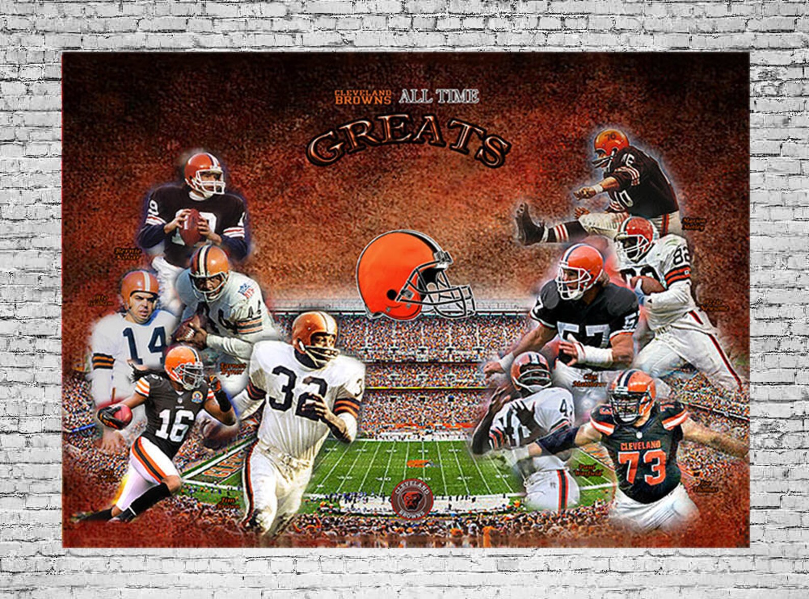 Cleveland Browns Jim Brown Browns All Time Greats NFL Etsy
