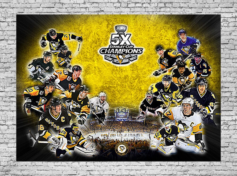 Pittsburgh Penguins All Time Greats and 5 Time Stanley Cup | Etsy