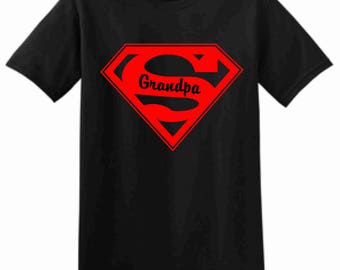 Super Hero Grandpa T-Shirt: New Grandpa Gift