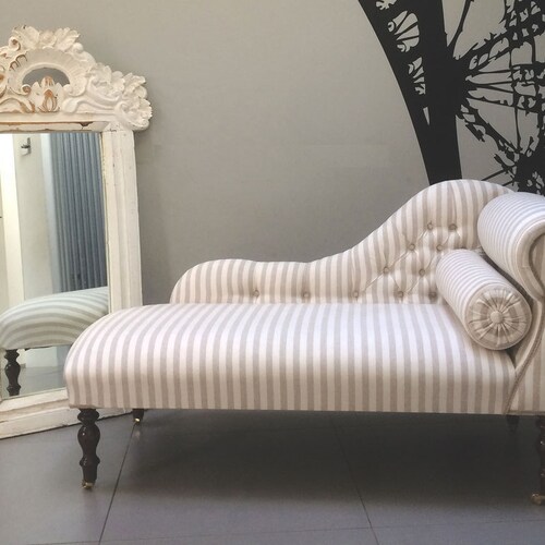 Sasha Striped Chaise Longue Etsy