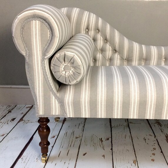 Striped on sale chaise lounge
