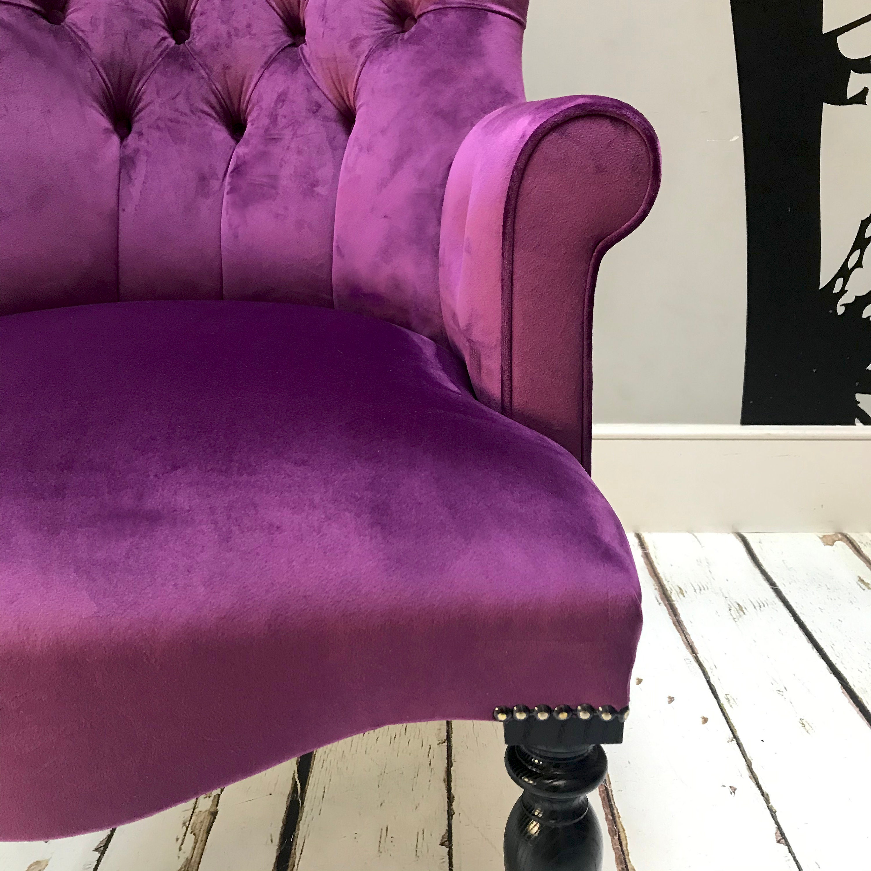 Plum colored store accent chair