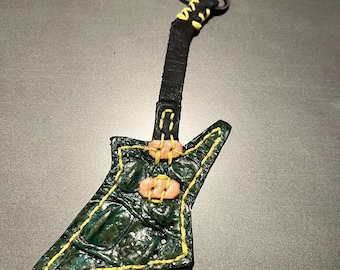 Leren sleutelhanger elektrische gitaar