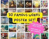 Famous Works Poster Set (30) Art History Design - Art Teacher Resource!