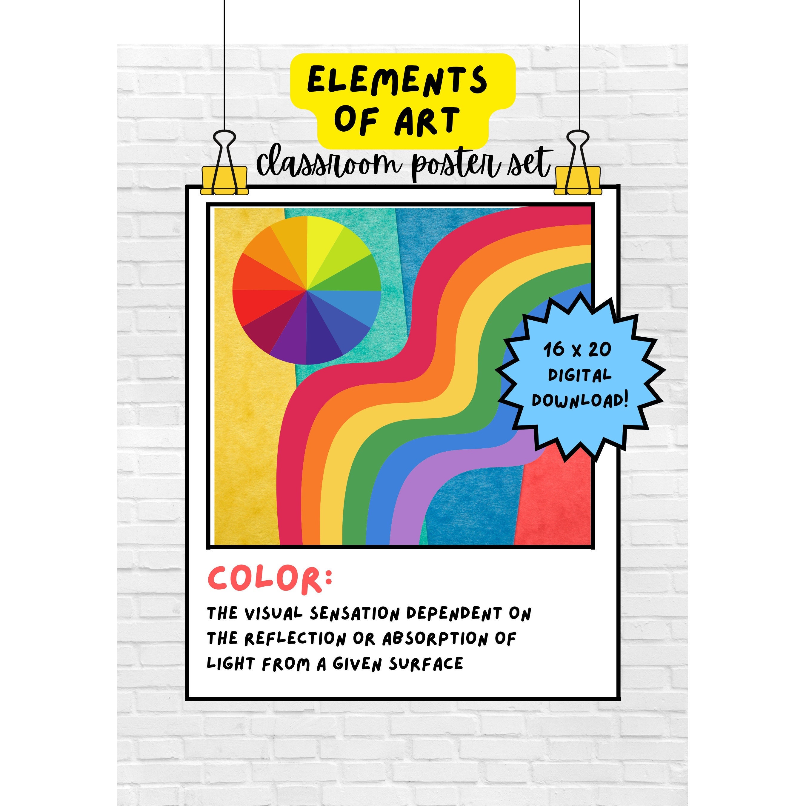 Elements of Art Poster Set - Art Class Decor - Etsy
