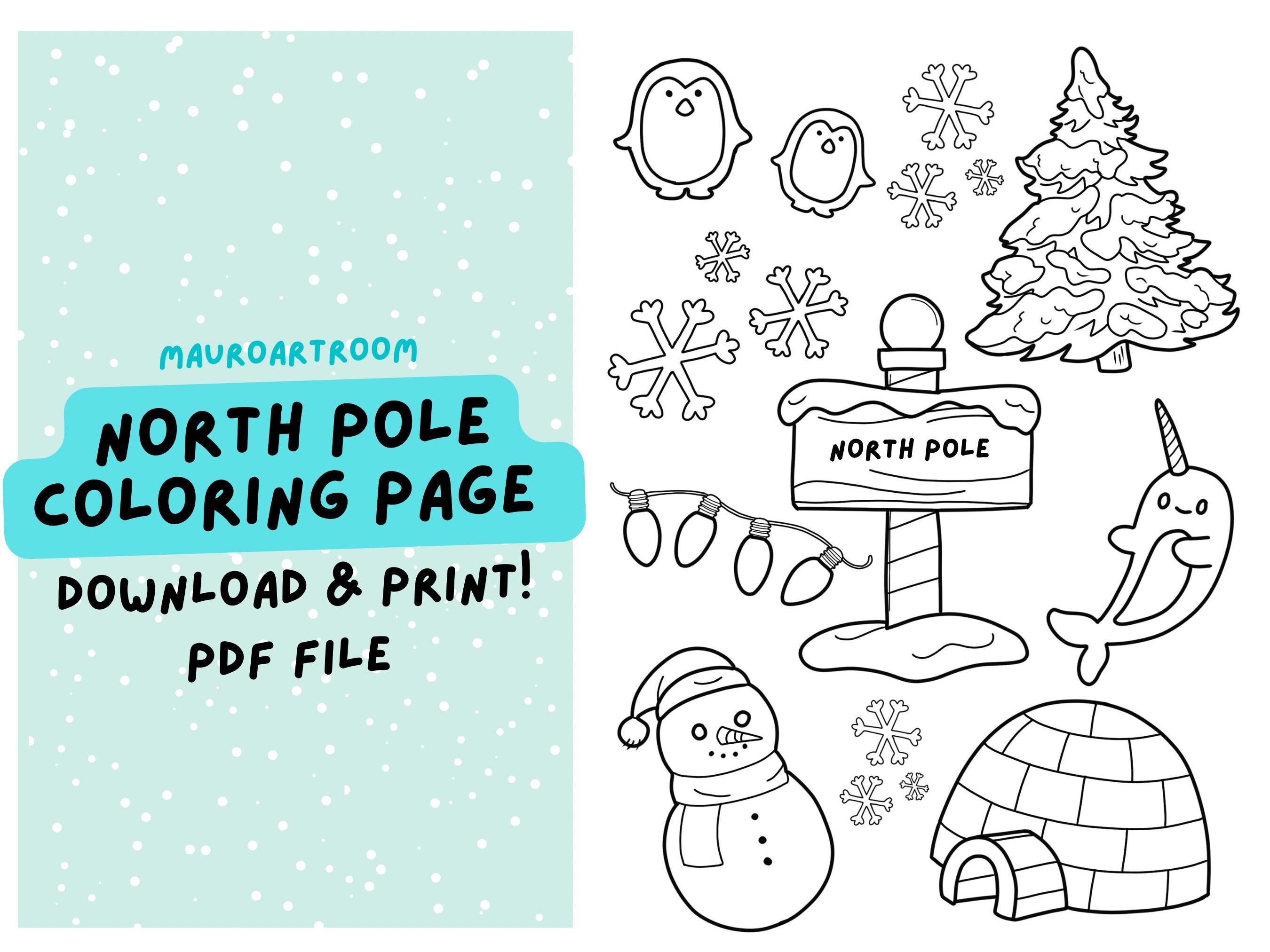 North Pole Coloring Pages