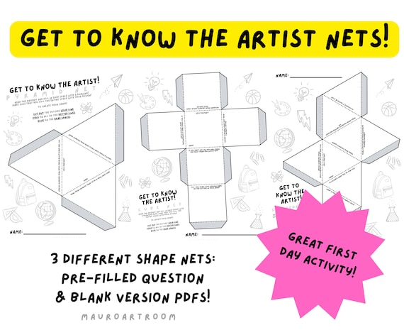 Get to Know the Artist Nets- First Day Activity - Sub Plans - MauroArtRoom