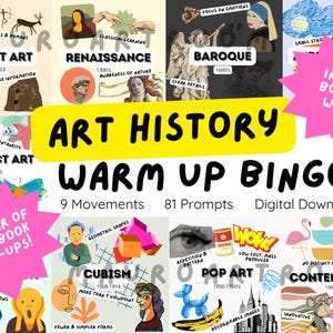 Art History Sketchbook Bingo Warm-Up Bundle - MauroArtRoom