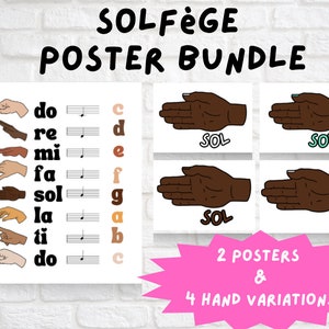 Solfège Hand Poster Bundle - MauroArtRoom - Music Teacher Resource