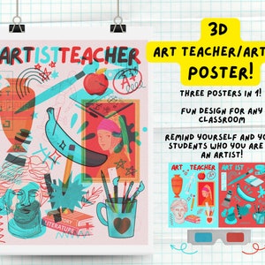 3D illusion Art Teacher/ Artist Poster - MauroArtRoom