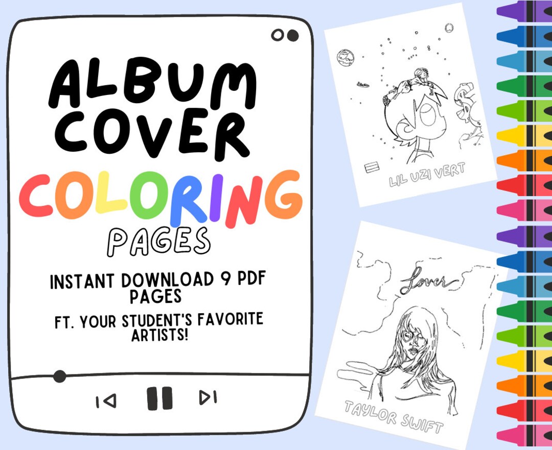 Album Cover Coloring Pages Mauroartroom - Il 1080xN.5027469930 24rh 