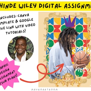 Kehinde Wiley Canva Assignment (Digital Design) - Art Teacher Sub Lesson - MauroArtRoom