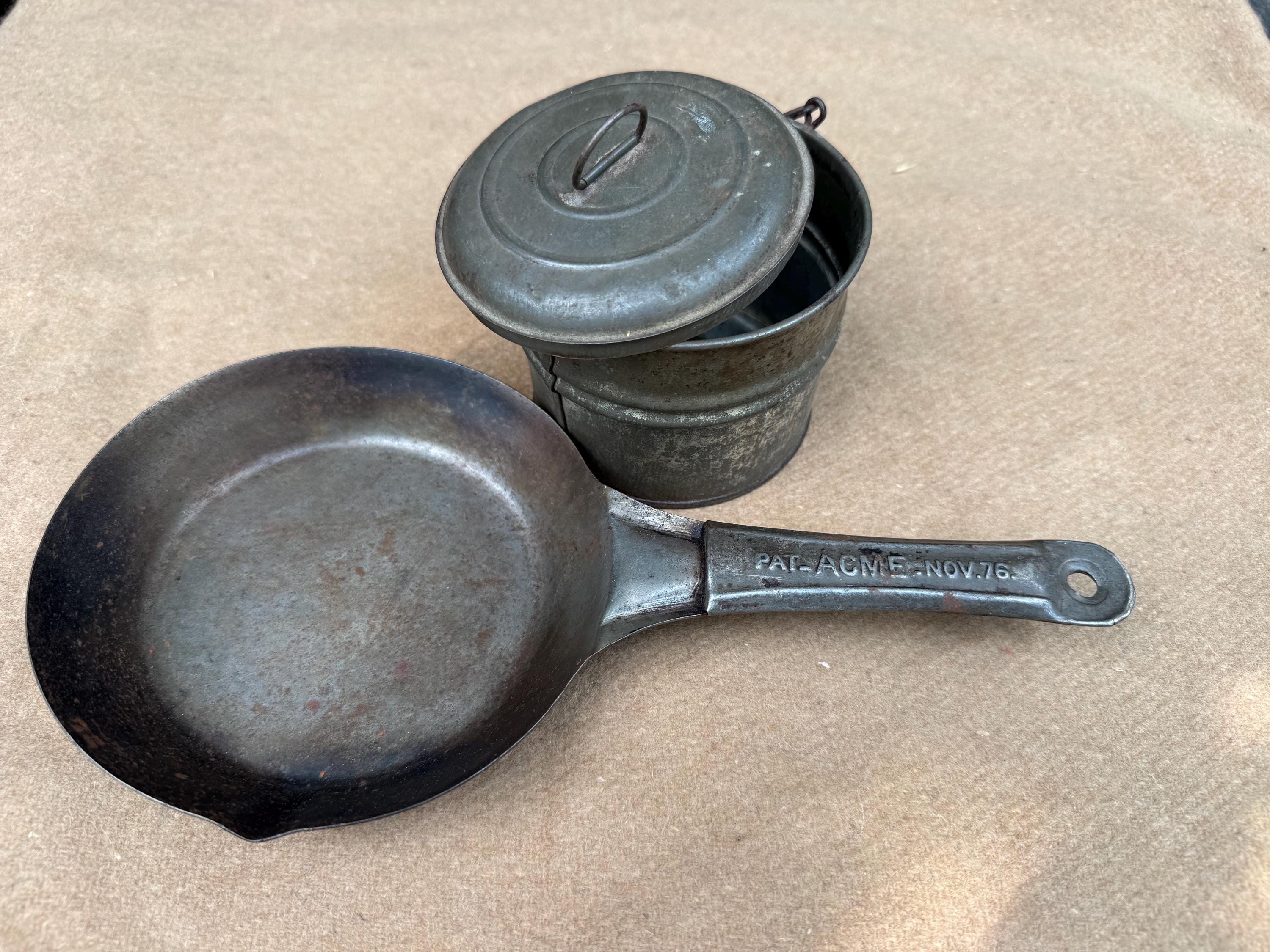 Antique Cold Handle Skillet - Etsy