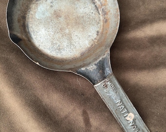 Antique Stamped Steel Cold Handle Acme NY 1876 Camp Skillet Cowboy