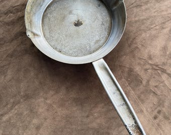 Antique Stamped Steel Cold Handle Acme NY 1876 Camp Skillet Cowboy