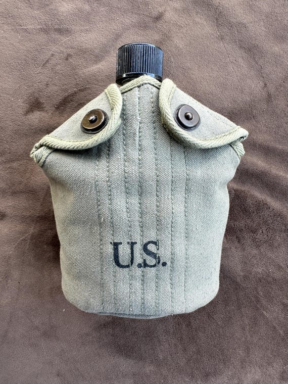 Korean War Era Canteen With Cover (0543) - Etsy