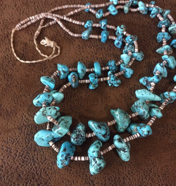 Native American One Of Most Unique Santo Domingo Turquoise Hiehsi Shell Sterling Silver Necklace Native American One Of Most Unique Santo Domingo Turquoise Hiehsi Shell Sterling Silver Necklace