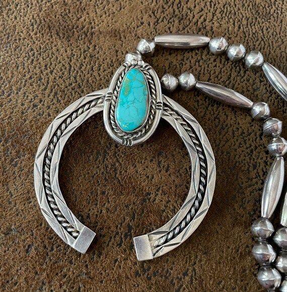 Vintage Sterling Silver Navajo Pearls and Sterlin… - image 6