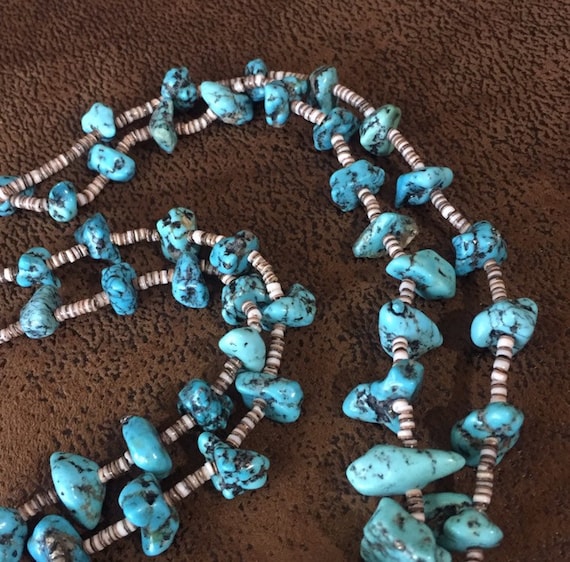Incredible Vintage Santo Domingo Green Turquoise Hiehsi Native American Jewelry Silver Necklace Old Incredible Vintage Santo Domingo Green Turquoise Hiehsi Native American Jewelry Silver Necklace Old