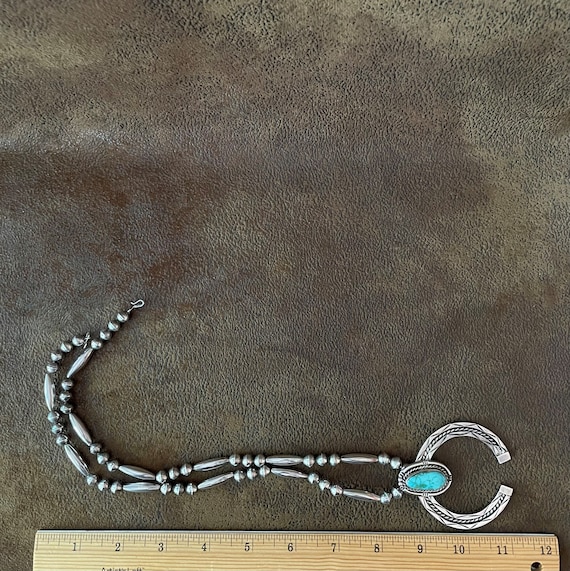 Vintage Sterling Silver Navajo Pearls and Sterlin… - image 9