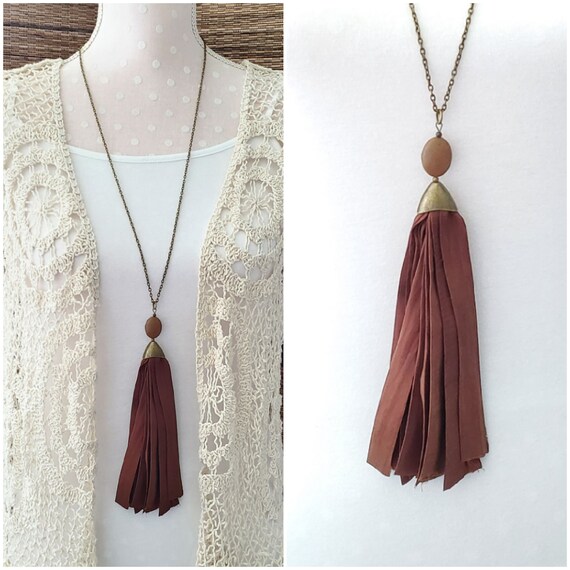 Etsy tassel necklace sale
