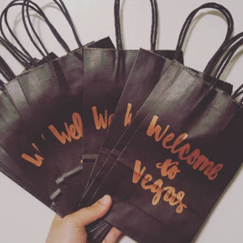 to Vegas Gift Bag Handlettered Gift Bag City Gift Etsy