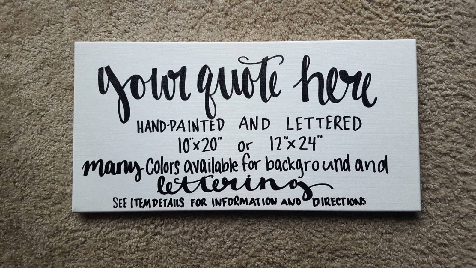 10x20 12x24 12x36 Custom Quote Canvas Wedding Gift Home Decor Etsy