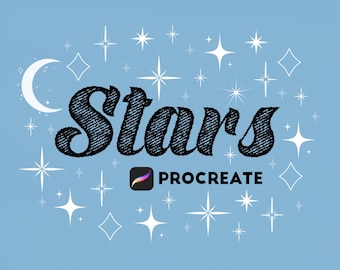 Procreate Brushes | Star Doodle Brushset | Star Procreate Stamps | Procreate Doodle Brushset | Sparkle Star Brushset | Digital Download