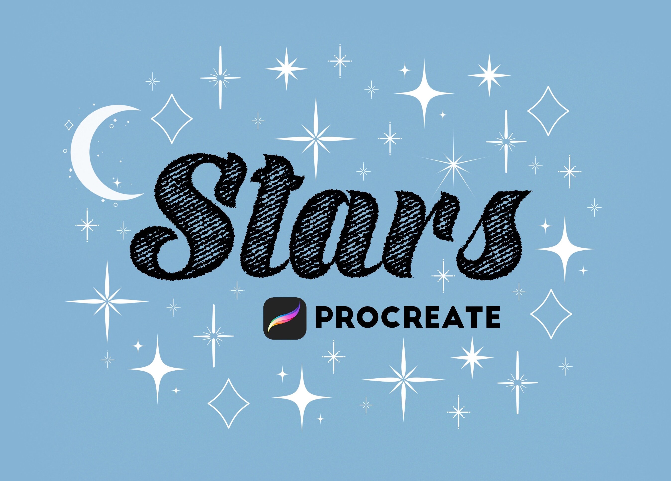 Procreate Brushes | Star Doodle Brushset | Star Procreate Stamps ...