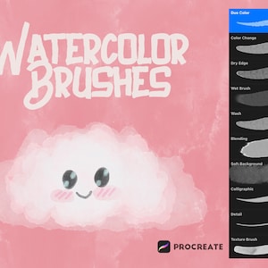 Realistic Watercolor Brushes for Procreate, Procreate Brushset, Watercolor Kit, Digital Brushes for Procreate, Painting Brush Kit