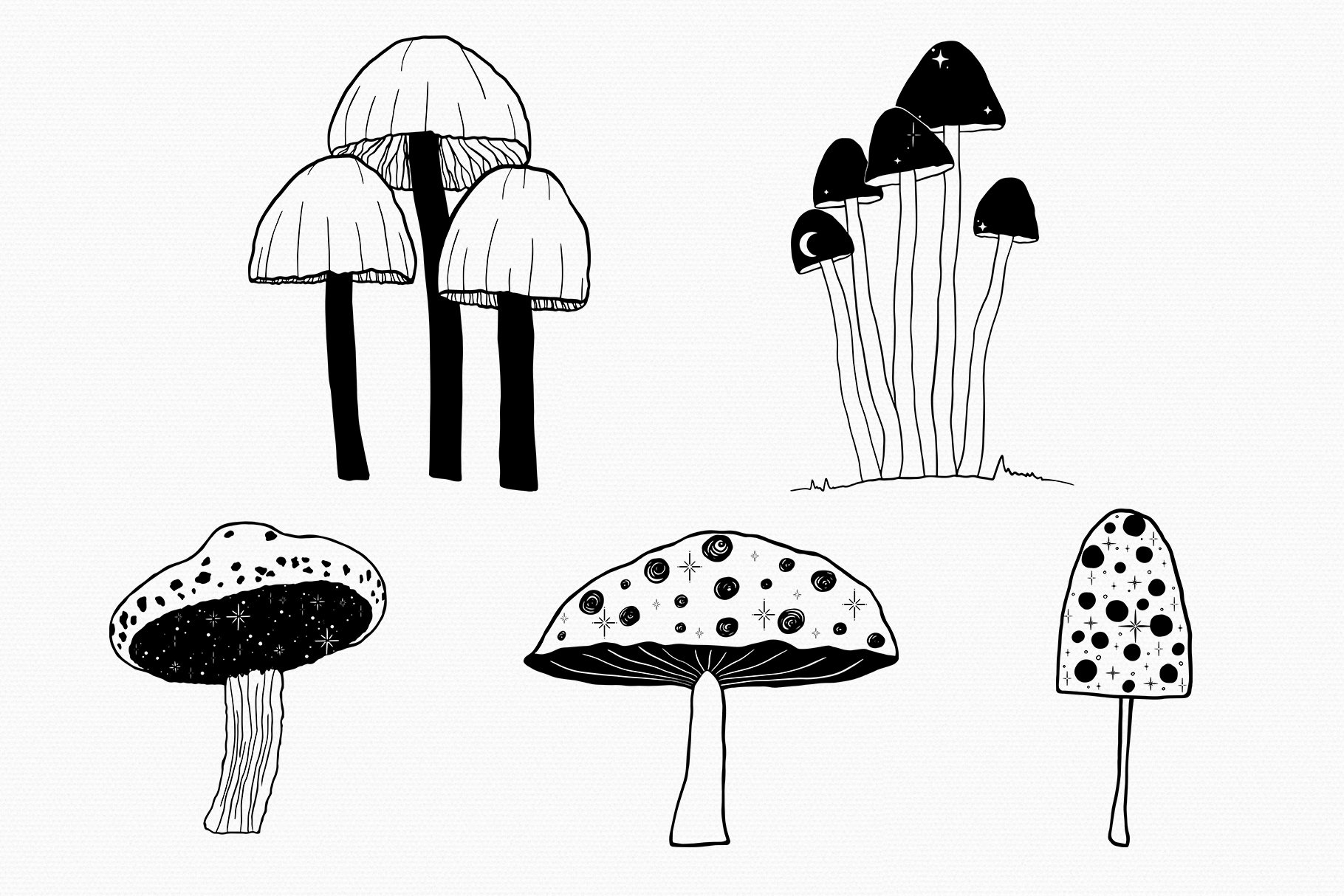 Mystical Mushroom Vector Svg Magic Mushroom Clipart Witchy Svg File For Cricut Celestial Mushroom Png Commercial Use Witchy T Shirt Design Embellishments Craft Supplies Tools Clip Art Image Files Hamaguri Co Jp