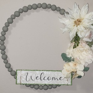 Wood Bead Door Wreath