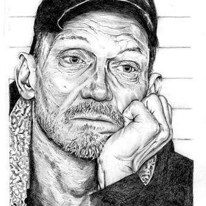 Realistic Pencil Portrait of a Working Man-Original Art-Realism-Pencil Sketch-Ultra Realistic Portrait Drawing
