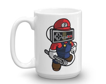 Player One Mario Plumber Luigi Nintendo Design Mug
