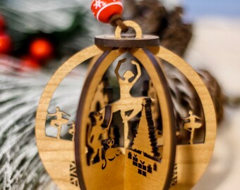 The Nutcracker Ornament, ballet ornament, Mouse king, sugar plum fairy, Nutcracker, exclusive design