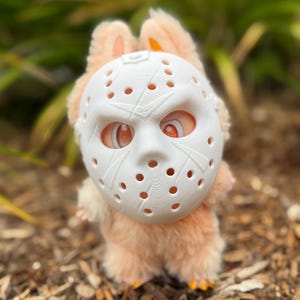 Labubu Halloween spooky mask. 3D printed accessory.