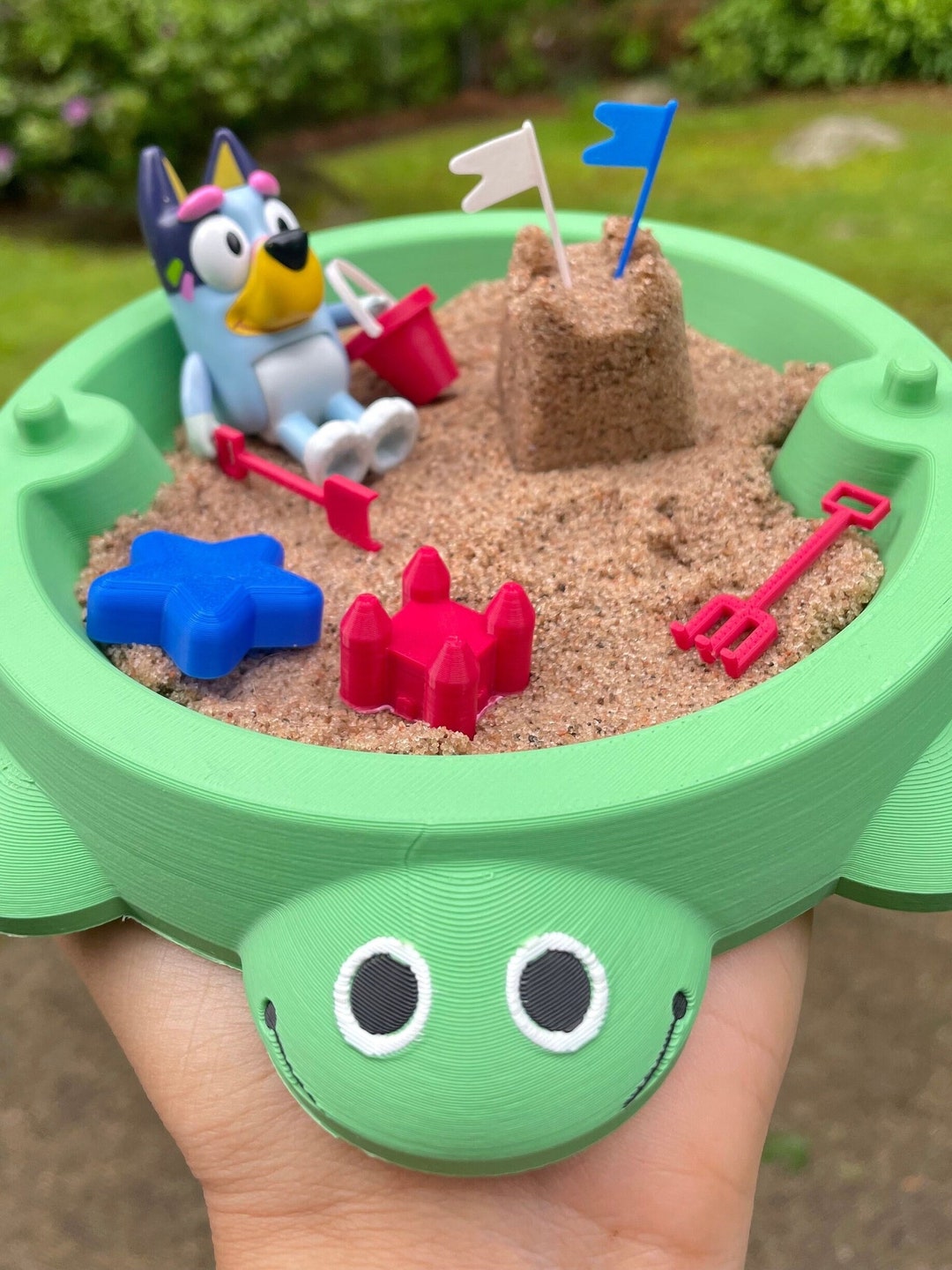 Miniature Turtle Sandbox, Turtle Boy, Desktop, Bluey Summer - Etsy