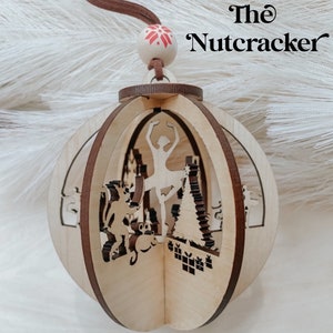 The Nutcracker Ornament, ballet ornament, Mouse king, sugar plum fairy, Maple wood, exclusive design