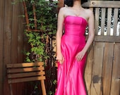 1980s Gunne Sax Hot Pink Prom Dress 80s formal gown 80s prom 1980s pink dresss