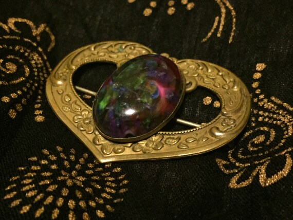 SALE | 1940s Astral Cabochon Pin | vintage caboch